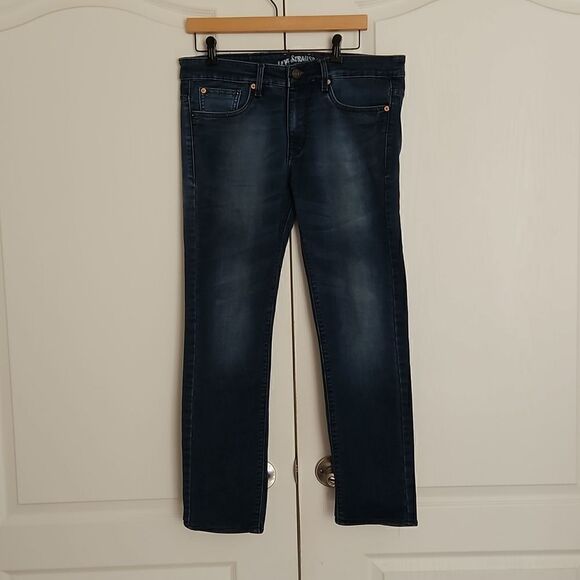 Levi Strauss & Co Men Relaxed Fit Denim Jeans 34×34 Dark Blue Washed - Picture 1 of 16